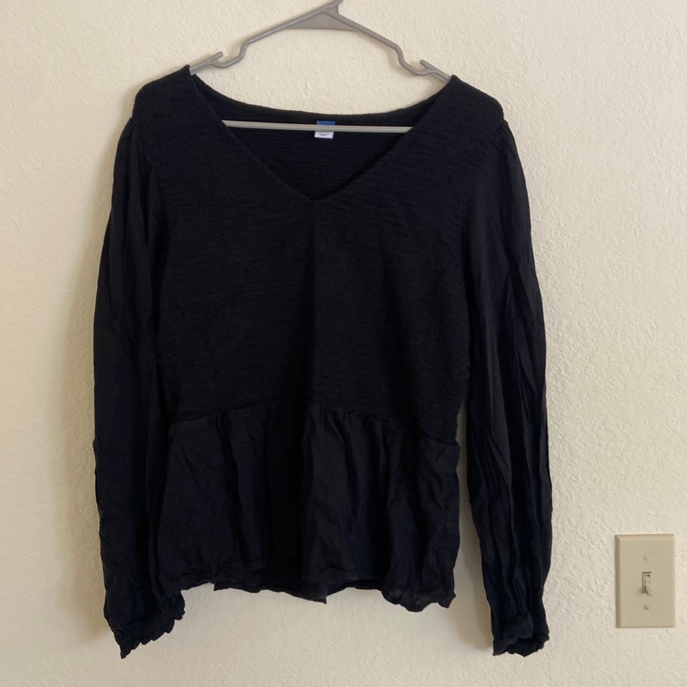 Black Long Sleeve Old Navy Blouse